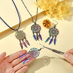 Большие подвески из сплава цвета радуги PALLOY-SZ0001-30