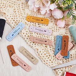 45 шт. 9-х цветные бирки из искусственной кожи DIY-GF0008-52