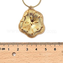 Ожерелья с подвеской в виде цветка из нержавеющей стали 304 для женщин&nbsp;NJEW-U038-01G