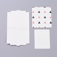 Scatole di carta kraft e cartellini per orecchini con orecchini&nbsp;CON-L015-A02