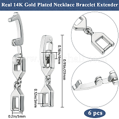 6 шт. латунные раскладывающиеся застежки KK-BBC0016-41P