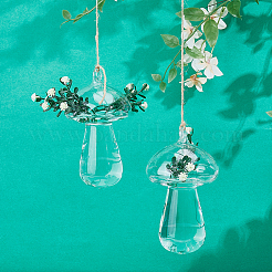 Стеклянные подвесные гидропонные вазы&nbsp;AJEW-WH0752-090A