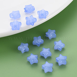 模造ゼリーアクリルビーズ  スター  ミディアムスレートブルー  9x9.5x5.5mm  穴：2.5mm  約2050個/500g&nbsp;MACR-S373-45-E01