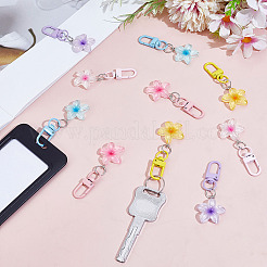 25 шт. двухцветные брелки-подвески из смолы&nbsp;HJEW-ME0001-11