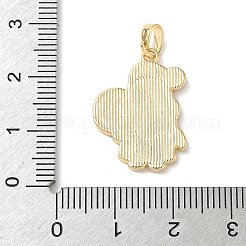 Рождественские латунные эмалевые подвески KK-K305-08C-G