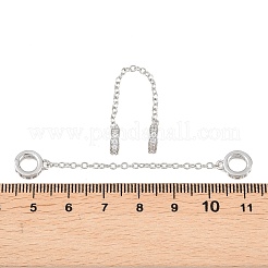 Латунные микропаве прозрачные кубические циркониевые предохранительные цепи&nbsp;KK-H257-01P