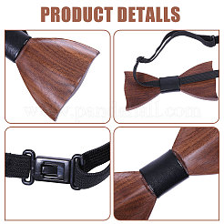 1шт деревянные галстуки-бабочки для жениха AJEW-CA0004-59A