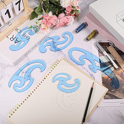 5шт 5 стиля акриловый шаблон для рисования измерительная линейка набор TOOL-WH0242-001