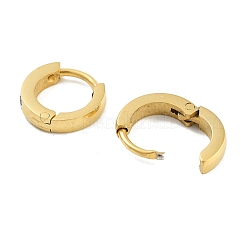 Placcatura ionica (ip) 304 acciaio inossidabile pavé di zirconi cubici trasparenti orecchini a cerchio huggie per le donne&nbsp;EJEW-C096-04G