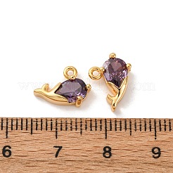 Латунные микро проложить кубического циркония подвески&nbsp;KK-K382-29G-01