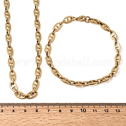 Set di gioielli con bracciale e collana a maglie marine in acciaio inossidabile 304&nbsp;LS-SJEW-L199-16G