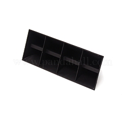 三角形のプラスチックカードホルダー  値札名スタンド  ブラック  38x150x56mm&nbsp;DJEW-WH0050-18B