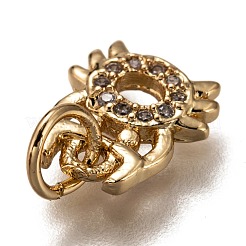 Латунные микропаве прозрачные кубические циркониевые подвески ZIRC-B002-48G