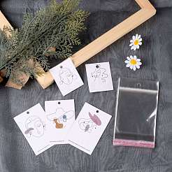 Картонных карт дисплей ювелирных изделий DIY-LS0003-91