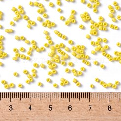 TOHOラウンドシードビーズ  日本製シードビーズ  （402f）黄色の不透明なレインボーマット  11/0  2.2mm  穴：0.8mm  約1110PCS /ボトル  10 G /ボトル&nbsp;SEED-JPTR11-0402F