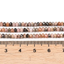 Натуральные бусины из родонита&nbsp;G-B175-A17-2x3mm