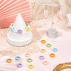 32шт. 8-цветная рамка из сплава для бусин с покрытием из запекаемой краски&nbsp;FIND-SP0004-50C