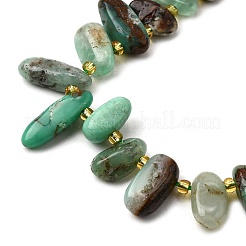 Натуральные хризопразные бисерные пряди G-Z091-A04