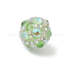 Сверкающие акриловые инкрустированные круглые бусины&nbsp;CLAY-NH0003-03S-05