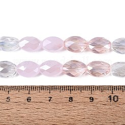 Colliers de perles en imitation jade électroplaquées&nbsp;EGLA-Q135-8x11MM-01B