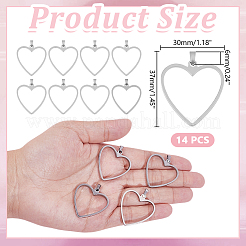 14 pendentif en acier inoxydable 201&nbsp;HJEW-HY00180
