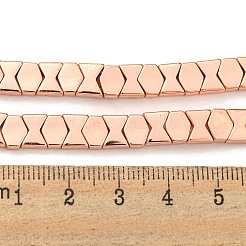 Brins de perles d'hématite non magnétiques synthétiques galvanisées&nbsp;G-C136-A01-02