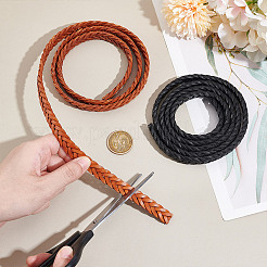 2м плетеных шнуров из коровьей кожи двух цветов WL-GA0001-03