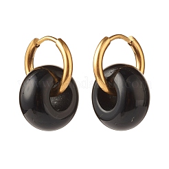 Набор украшений из бисера из натуральной снежинки из обсидиана SJEW-JS01223-05