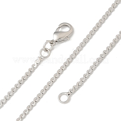 1.5 мм стойка покрытие латунь серпантин цепи ожерелья для женщин мужчин MAK-L044-12P