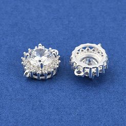 925 подвеска из стерлингового серебра с прозрачным фианитом в форме паве STER-P060-01S