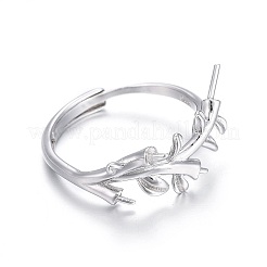 Кольца-манжеты из стерлингового серебра 925 пробы с родиевым покрытием STER-F048-14P