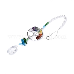 Chakra-Sonnenfänger aus natürlichen Steinsplittern&nbsp;HJEW-N005-01