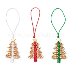 3 шт. подвеска на елку из стеклянных бусин&nbsp;HJEW-MZ00373