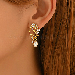 Винтажный комплект серег с подвеской из серебра s925 и жемчугом королевы для женщин UP7038