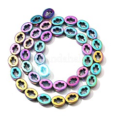 Гальванические нити из синтетических немагнитных гематитовых бусин&nbsp;G-L613-Z01-02B