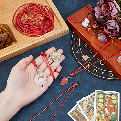 Изготовление ожерелья из 9 вощеного полиэфирного шнура NJEW-PH01585