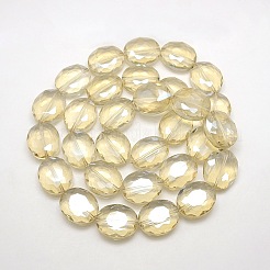 Placchi sfaccettato perle ovali cristallo fili&nbsp;EGLA-F060B-01
