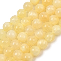 Нити натуральных золотых шелковых нефритовых бусин&nbsp;G-Z112-A01-8mm