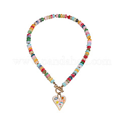 Подвеска в виде сердца из эмали&nbsp;FS-WG6FAC1-04