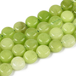 Gefärbt natürlichen weißen Jade Perlen Stränge&nbsp;G-T143-16J