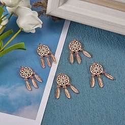 5шт латунные подвески&nbsp;KK-SZ0004-91RG