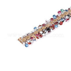 Отделка стразами из смолы и бисером&nbsp;DIY-N008-05