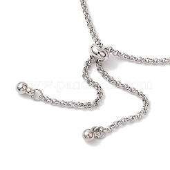 2 шт. 2 цвета 304 нержавеющая сталь BOC цепь слайдер браслет изготовление&nbsp;AJEW-JB01254