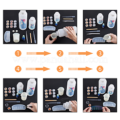Kits de moldes de silicona para horquilla y peine diy&nbsp;DIY-PH0004-15