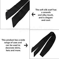 Длинный полиэстеровый шелковый шарф для женщин и девочек&nbsp;AJEW-WH20042-77C