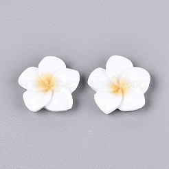 Кабошоны из непрозрачной смолы в виде цветка плюмерии&nbsp;CRES-T025-30A-02
