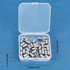 Трубчатые бусины из нержавеющей стали 304&nbsp;STAS-CA0001-10P