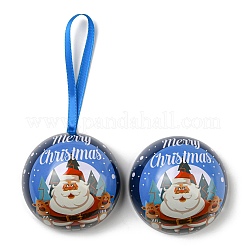 Cajas de recuerdos de almacenamiento de dulces con bolas redondas de hojalata&nbsp;CON-Q041-01H