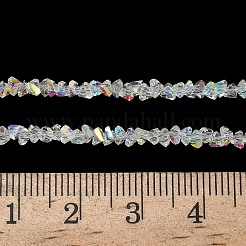 Chapelets de perles en verre transparent électrolytique&nbsp;X-EGLA-P061-04C-AB22