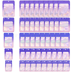 50 шт. 5 стиля прямоугольные блестящие голографические ПВХ пакеты с застежкой-молнией ABAG-TA0001-88